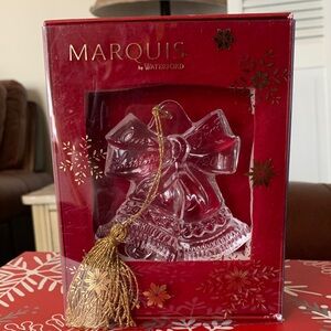 Marquis Waterford Crystal Bell Ornament with Gold Tassel